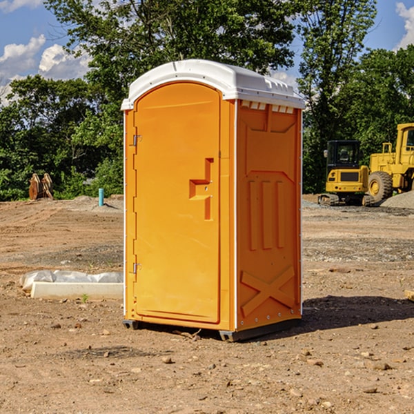 how often are the porta potties cleaned and serviced during a rental period in Bunker Hill IN